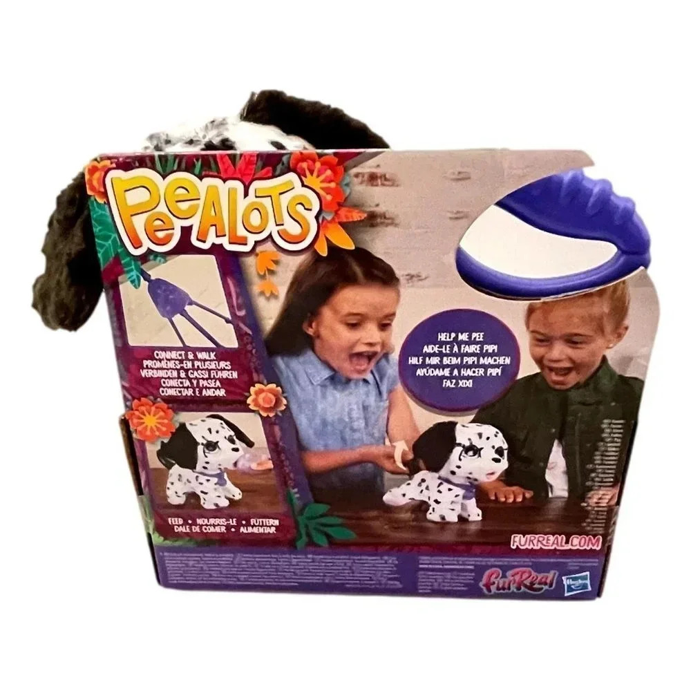 Furreal Puppy with Leash Peesalot Walk Your Puppy Black White New in Box - Picture 3 of 5